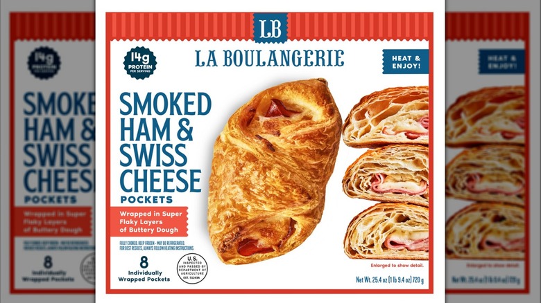 Package of La Boulangerie Smoked Ham & Swiss Cheese Pockets