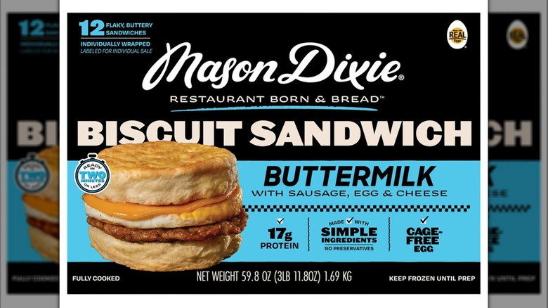Box of Mason Dixie Buttermilk Biscuit Sandwich