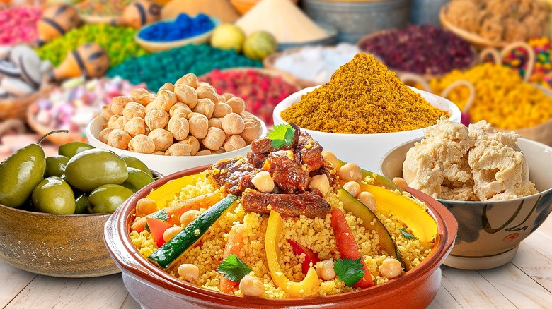 moroccan dishes couscous spices
