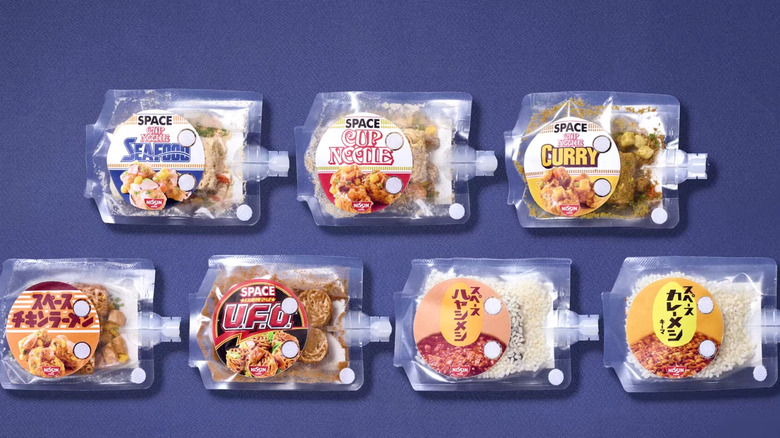 Selection of instant ramen space version flavors