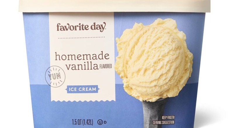 Carton of Favorite Day vanilla ice cream