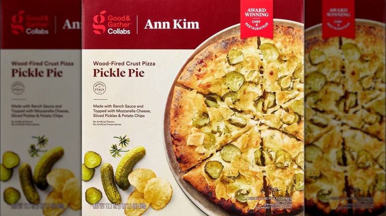 Box of Good & Gather wood-fired crust pizza pickle pie