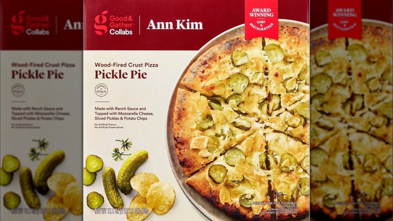 Box of Good & Gather wood-fired crust pizza pickle pie