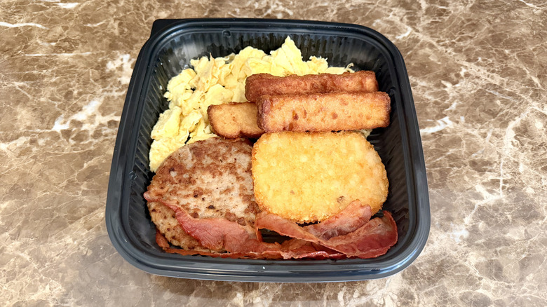 Jack in the Box .Jumbo Breakfast Platter with Classic French Toast Sticks, Bacon, and Sausage