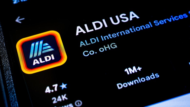 Aldi USA app on phone screen
