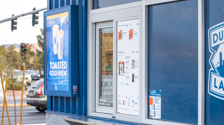 Outside view of the Dutch Bros kiosk