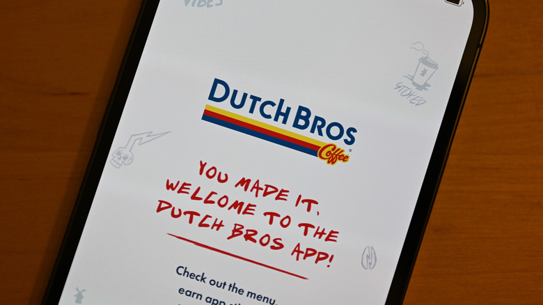 Dutch Bros app on a phone