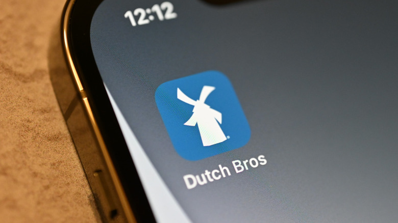 Dutch Bros app icon on phone