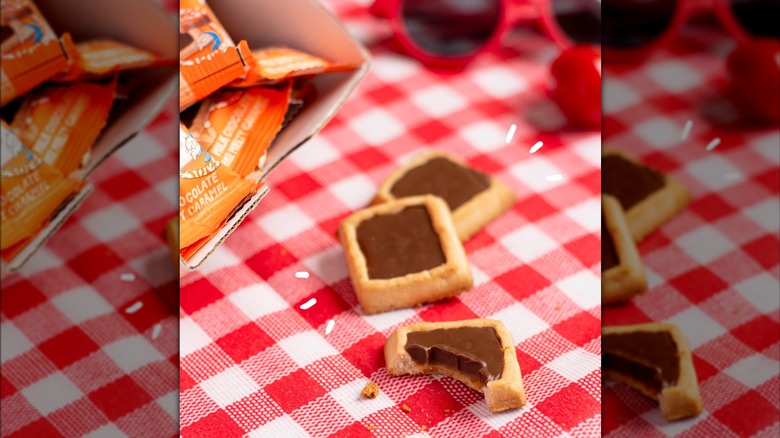 Shortbread chocolate cookies blanket