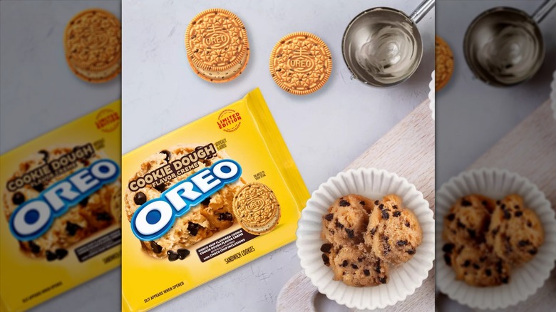 Oreo packet and cookie dough