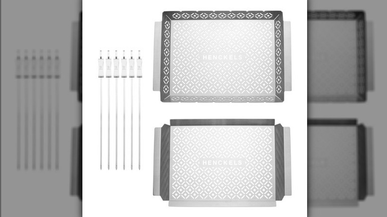 Henckels grilling set on white background