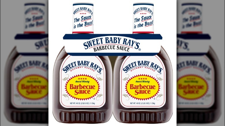 Barbecue sauce on white backgrounnd