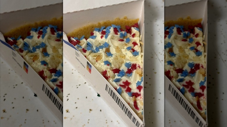 Burger King Firecracker Cookie Pie covered in red and blue star shaped sprinkles