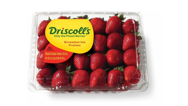 2-pound container of Driscoll's fresh strawberries on a white background