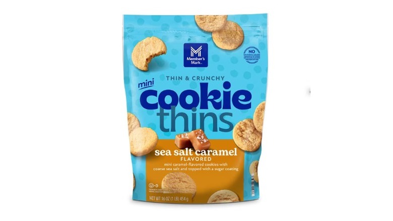 Member's Mark Cookie Thins in Salted Caramel  on a white background