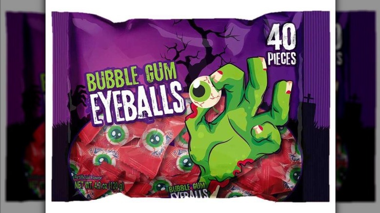 A bag of 40 Bubble Gum Eyeballs available at Ollie's