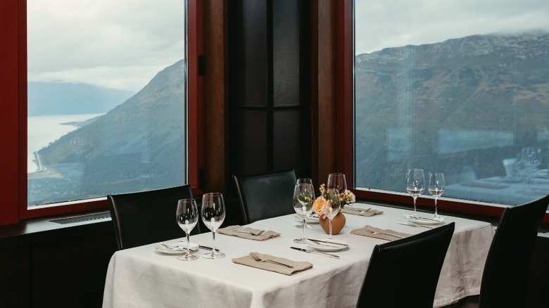 Interior of Seven Glaciers restaurant