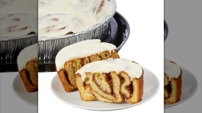 Professional photo of Costco's Cinnamon Rolls with icing