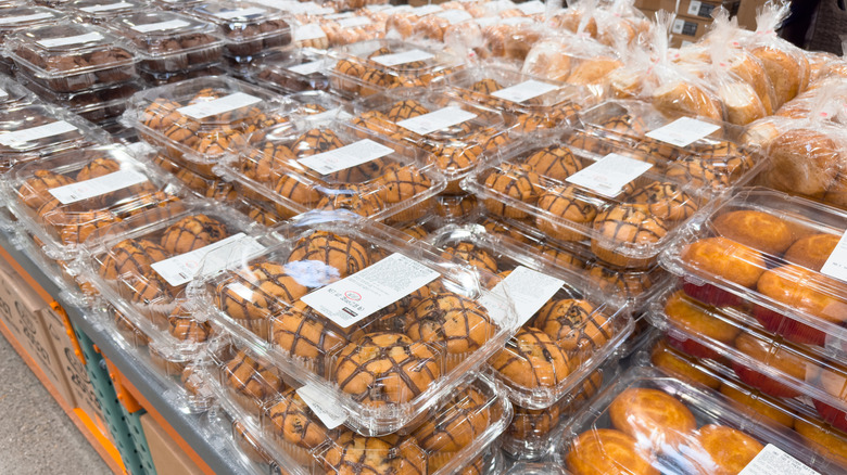 Three different types of Costco brand muffins