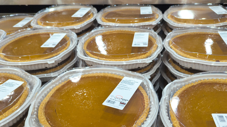 A full display of Costco's Pumpkin Pie