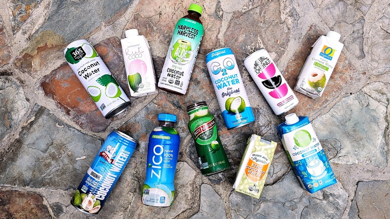 Variety of coconut water