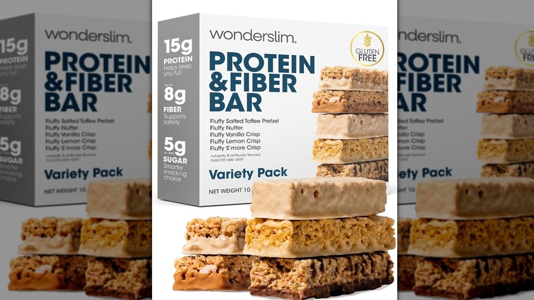 Wonderslim Protein & Fiber Bars and a box of bars