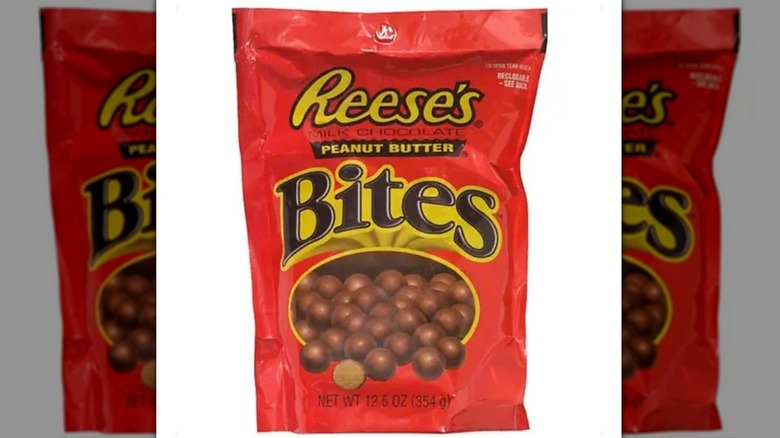 package of Reese's Peanut Butter Bites on white background