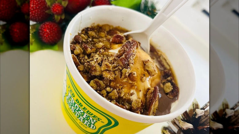 Concrete from Ted Drewes with pecans and caramel