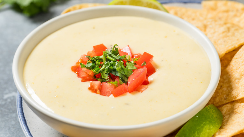 bowl of queso cheese