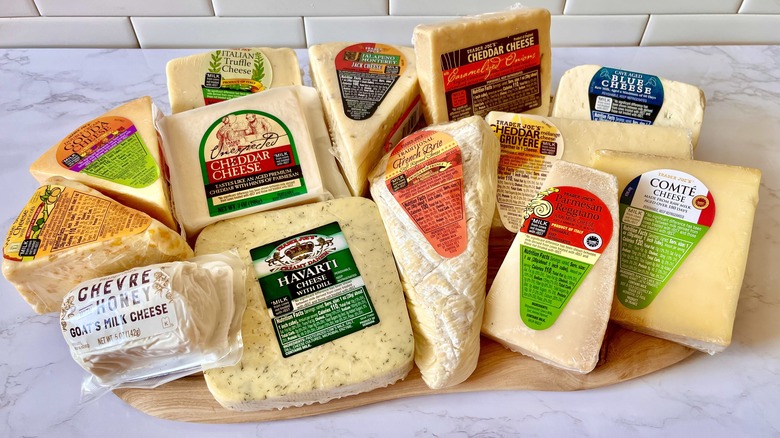 assortment of Trader Joe's cheese