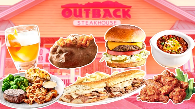 Foods and drink from Outback Steakhouse