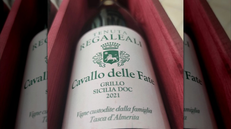 closeup wine bottle
