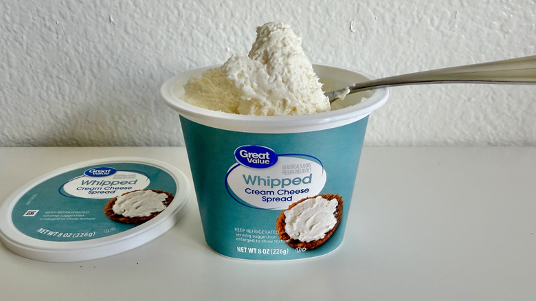Spoonful of Great Value's Original Whipped Cream Cheese Spread