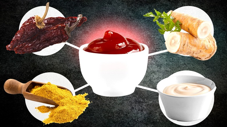 Ketchup bowl with spices 