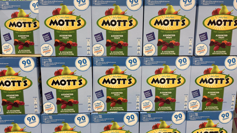 Bulk boxes of 90-count bags of Mott's fruit snacks