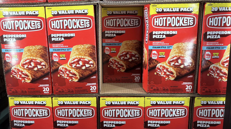 Bulk boxes of Pepperoni Hot Pockets