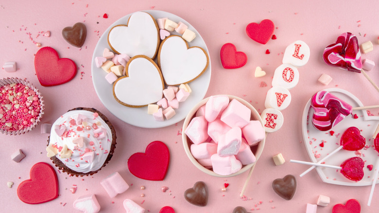 valentine's day cookies and candy