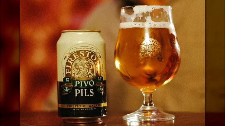 Can and glass of Pivo Pils