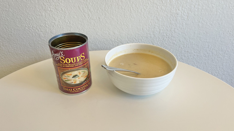 That coconut soup in a bowl