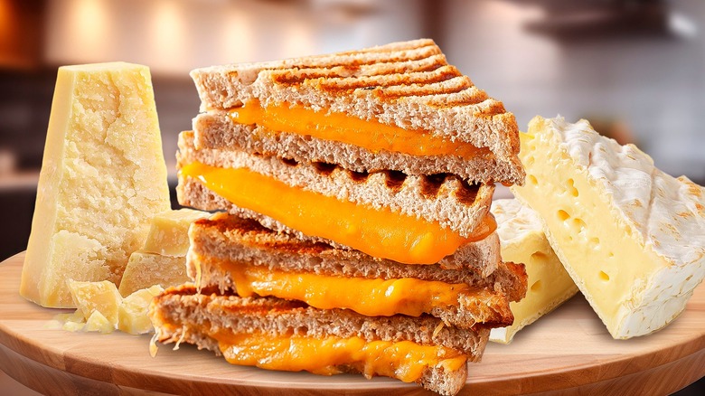 Grilled cheese with cheeses