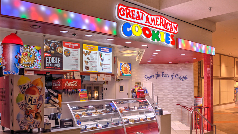A Great American Cookies store location in a mall