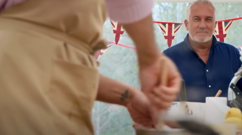 Paul watching bakers in action