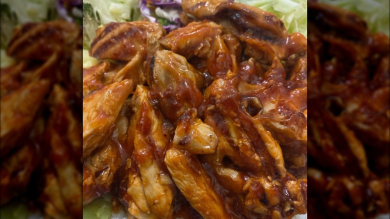 Close-up of chicken teriyaki
