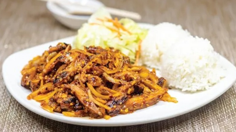 Spicy onion chicken teriyaki