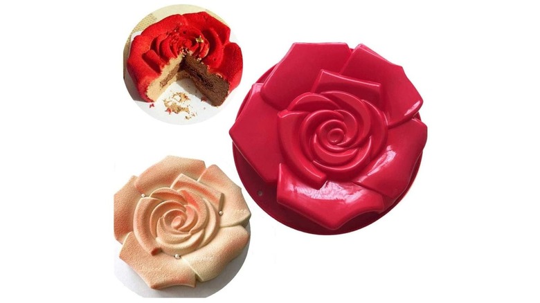a red rose cake mold