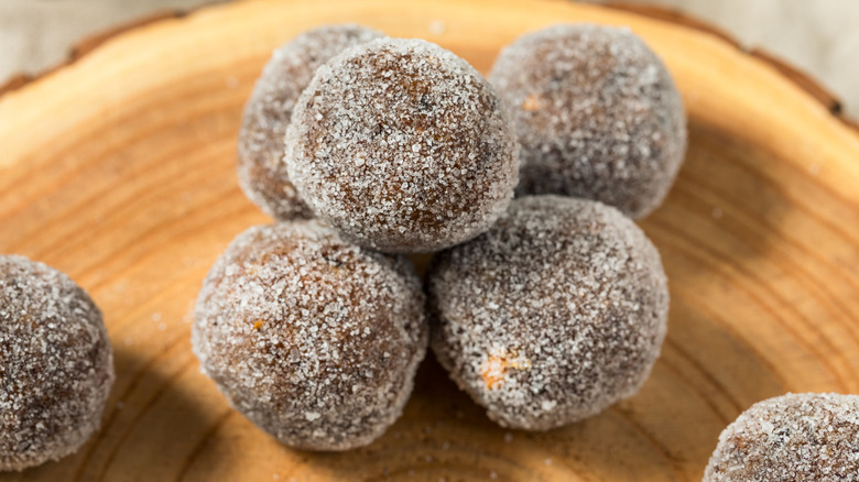 Sugarplums on a wooden table