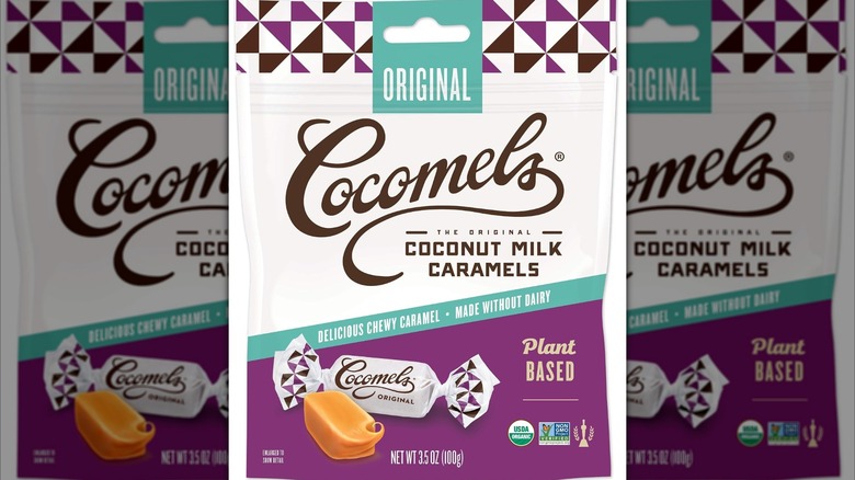 Product image of the Cocomels caramel candy package.