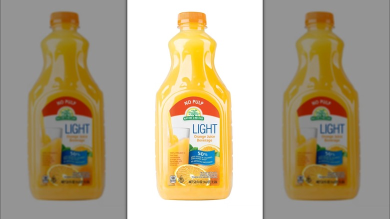 Light orange juice with no pulp