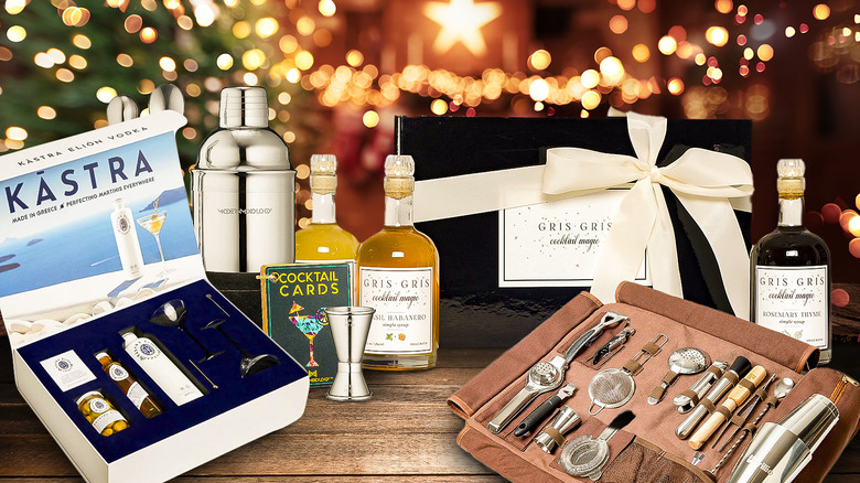 Holiday cocktail gift sets