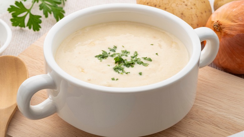 Bowl of potato soup
